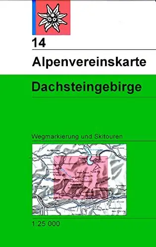 Produktbild: Dachstein: Topographische Karte 1:25.000 mit Wegmarkierungen und Skirouten (Alpenvereinskarten, Band 14)
