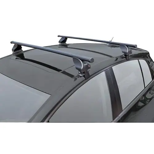 Produktbild: Dachträgersatz Twinny Load Stahl S60 kompatibel mit Volkswagen Golf VIII HB 5-türer 2020- & Renault Arkana 2020- (für Fahrzeuge ohne Dachreling), Schwarz