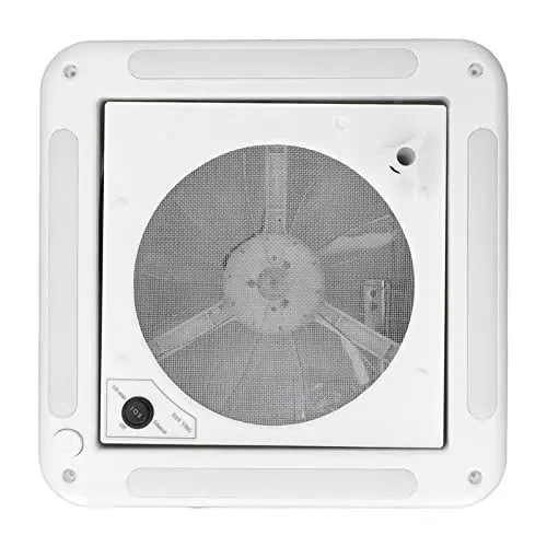 Produktbild: CHICIRIS Dachventilator für Wohnmobile, 12 V, 3,6 W, Umkehrbarer Deckenventilator mit Licht, Hochwertigem Material, Geräuscharm, Insektensicher für Wohnmobil, Boot