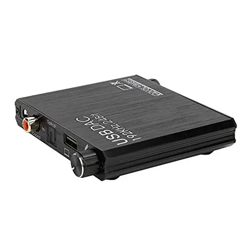 Produktbild: DAC-Konverter mit Lautstärkeregler, Rauschunterdrückung und Umfassender Kompatibilität, 192 KHz 24-Bit-Digital-Analog-Audiokonverter für Heimstereoanlage