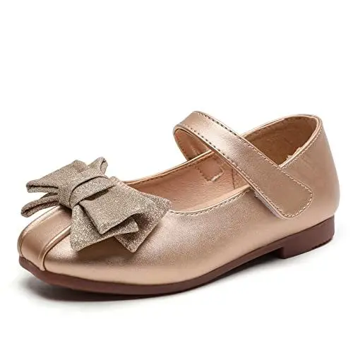 Produktbild: DADAWEN Klein Mädchen Mary Jane Ballerinas Prinzessin Taufschuhe,Gold,23 EU