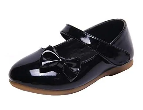 Produktbild: DADAWEN Mädchen Mary Jane Halbschuhe Ballerinas Schleife Prinzessin Schuhe,Schwarz,27 EU