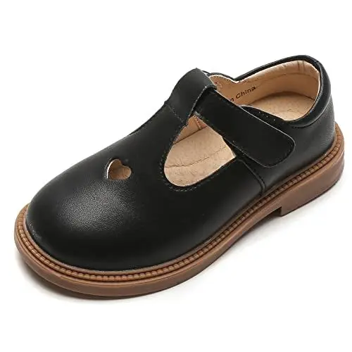 Produktbild: DADAWEN Mädchen Mary Jane Halbschuhe Taufschuhe Geschlossene Ballerinas,Schwarz,35 EU