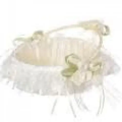 Produktbild: DADEA Cremeweißer Blumenmädchenkorb, Blumenmädchenkörbe aus Spitze aus Polyester, Einzigartiger Weißer Korb mit Griff, Hochzeitskorb, Multifunktionaler Blumenmädchenkorb für die(Cremeweiß)