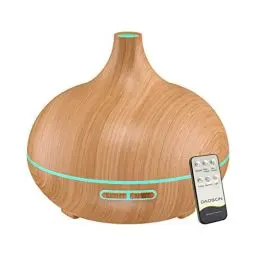 Produktbild: Dadson 500ml Aroma Diffuser für Duftöle, Luftbefeuchter, Raumbefeuchter, Lufterfrischer Wohnung, Raumduft Elektrisch, Aromatherapie, Diffusor mit 7-farbigem LED-Licht (Hellbraun)