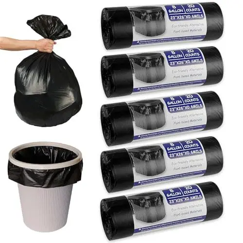 Produktbild: Toilettenbeutel, 100pcs 30L Biologisch Abbaubare Toilettenbeutel, Toilettenbeutel Campingtoilette, wasserdichte Campingtoilette Beutel, Toilettenbeutel für alle gängigen Campingtoiletten
