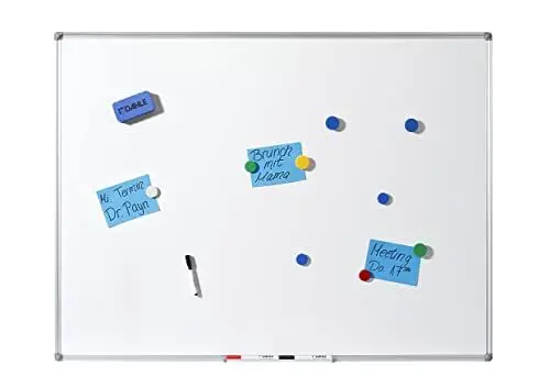 Produktbild: Dahle 96152 Basic Whiteboard (Beschreibbare Magnettafel in stabilem Alurahmen, 90 x 120 cm)