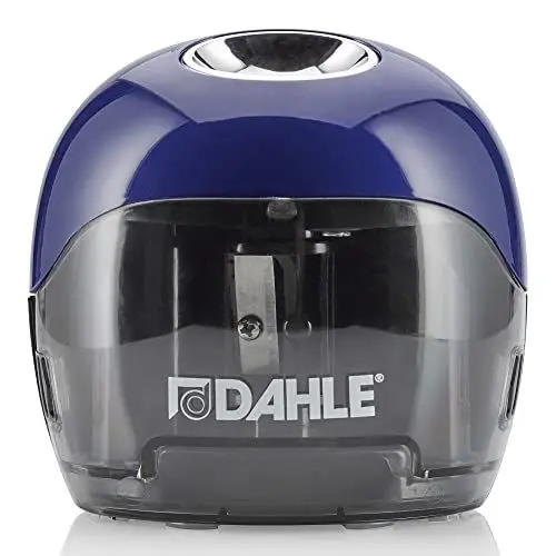 Produktbild: Dahle elektrische Spitzmaschine 250, zwei gegenüberliegende Messer, batteriebetrieben, blau