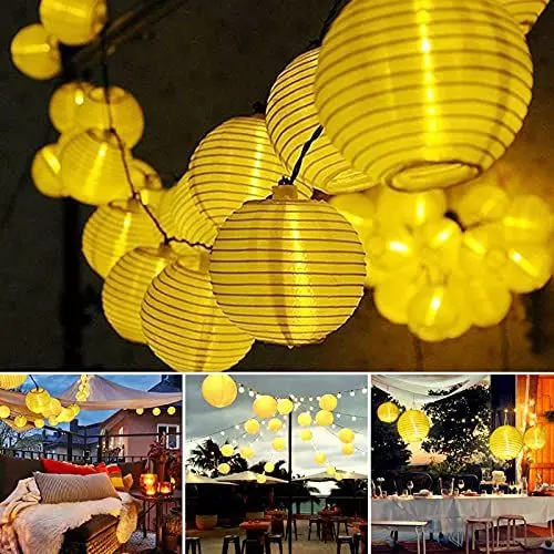 Produktbild: Dailyart Solar Lichterkette Aussen 6.5M 30er LED IP65 Wasserdicht Lichterkette Außen Solar, Warmweiß Solar Lampions Außen Wetterfest für Garten, Hochzeit, Fest Deko