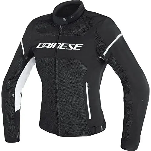 Produktbild: Dainese Air Frame D1 Lady Tex Jacket, Motorradjacke Sommer mit Abnehmbarem Windschutz-Futter, Damen, Schwarz/Schwarz/Weiß, 50