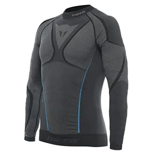 Produktbild: Dainese Herren Dry LS Baselayer-Shirt, Schwarz/Blau, XL/X