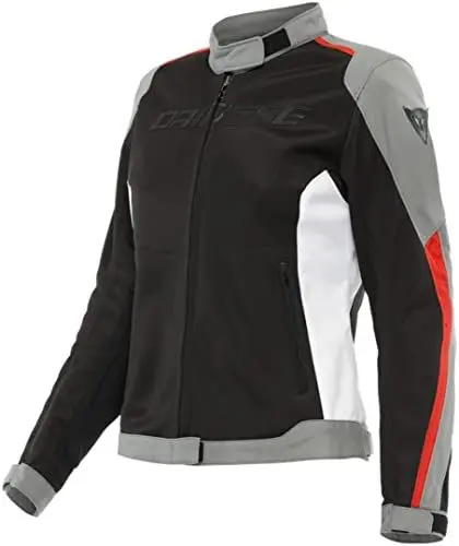 Produktbild: Dainese Hydraflux 2 Air Lady D-Dry Jacket, Motorradjacke Sommer mit Abnehmbarem Wasserdichtem Futter, Damen, Schwarz/Charcoal-Gray/Lava Rot, 50