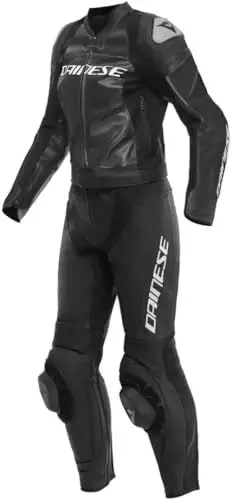 Produktbild: Dainese Mirage 2-Teiler Damen Motorrad Lederkombi, schwarz/weiß, 48