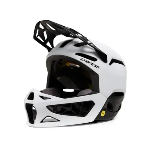 Produktbild: Dainese Unisex-Adult Linea 01 MIPS MTB-Integralhelm, Weiß/Schwarz, M-L