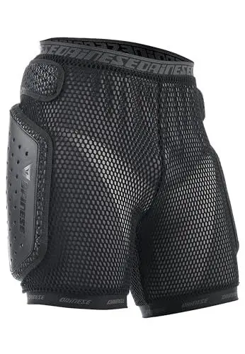 Produktbild: Dainese - Hard Short E1, Schützende Motorradhose, 3D Gepolstert, Oberschenkel, Ellbogen und Rückenschutz, Weiches und Elastisch Material, Schwarz