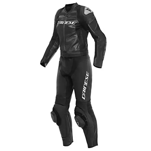 Produktbild: Dainese zweiteiler Lederkombi Mirage Lady 2PC Damen Motorradanzug Motorradkombi, BLACK/BLACK/WHITE, 26