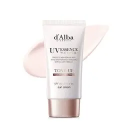 Produktbild: d'Alba | Italienischer weißer Trüffel Waterfull Tone-up Sunscreen SPF50+PA++++, Reiner und Veganer Hybrider Rosafarbener Feuchtigkeitscreme, Leuchtender und Aufhellender Sonnenschutz