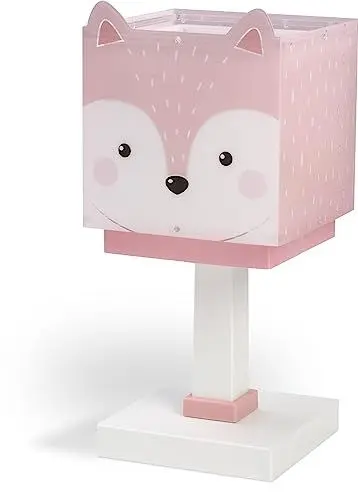 Produktbild: Dalber Kinder Tischlampe Nachttischlampe kinderzimmer Little Fox Fuchs Tiere Rose, 64581, E14