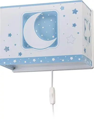 Produktbild: Dalber kinder Wandlampe, Kinderlampe Wandleuchte Mond und Sterne Moon Light Blau