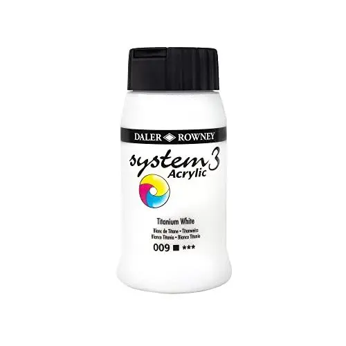 Produktbild: Daler-Rowney System3 Acrylfarbe, 500 ml, Titanweiß (Titanium White)