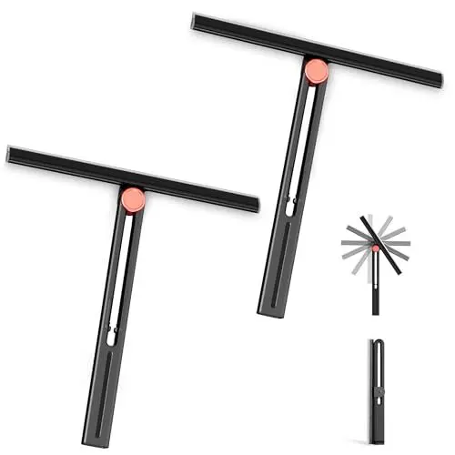 Produktbild: DALIPER Premium Duschabzieher, Abzieher Dusche Silikon mit 2 Pack Mehrzweck-Fensterabzieher 360° drehbar für Wände Wischer, Auto, Fliesen, Spiegel & Küche 28 cm