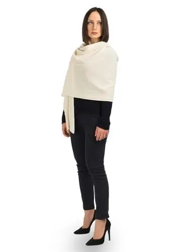 Produktbild: Dalle Piane Cashmere - Stola aus 100% Kaschmir - Made in Italy - für Frau, Farbe: Creme, Einheitsgröße