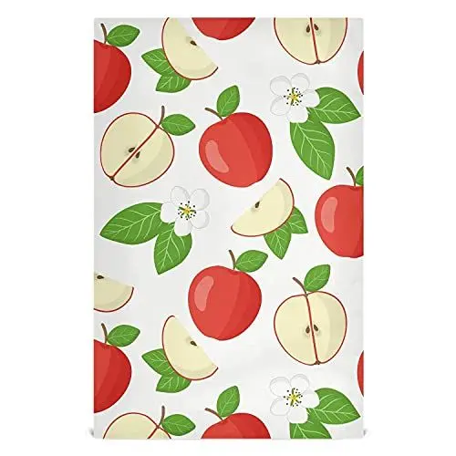 Produktbild: Dallonan Geschirrtücher für die Küche, Geschirrtuch, Apfel, exotische Früchte, Blumen, Blätter, Polyester, weich, saugfähig, Geschirrtücher für Küchenhandtücher, Geschirrtuch, 71,1 x 45,7 cm, 1 Stück