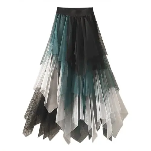 Produktbild: Damen Angebote Tüllrock Damen Lang Schwarz Ballett Tutu Damen Rosa Damen Tüllrock, Rüschen, Mehrschichtig, Netzstoff, A Linie, Tier Tutu, Abschlussball, Hochzeit, Lange Tüllröcke Röcke Petticoat