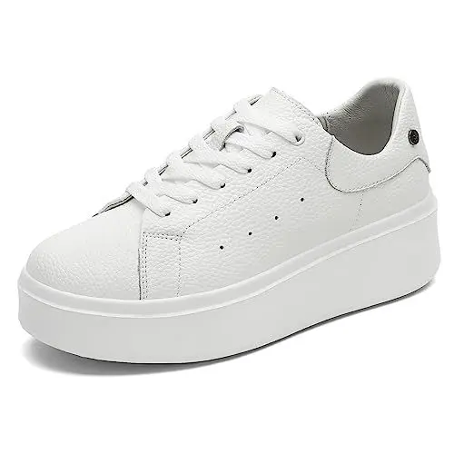 Produktbild: Damen Bequemschuhe, Frauen Schnürschuhe,Wechselfußbett Weiß 39