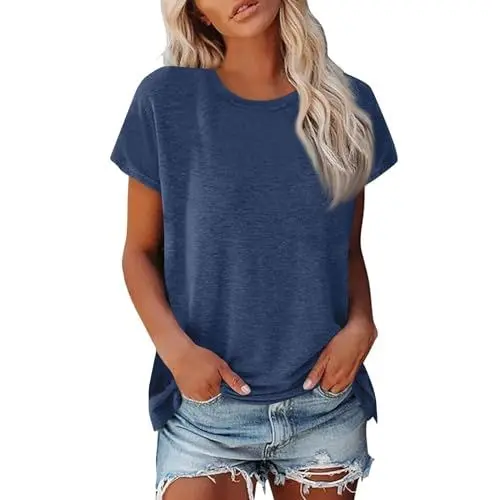 Produktbild: Damen Bluse Weiße Bluse Damen Umstandsmode Oberteil Oberbekleidung Oversize Pulli Damen Pullover Damen Lang Ethno Kleidung Damen Blusen Damen Shirt Schwarz Damen Shirts Damen Blau S