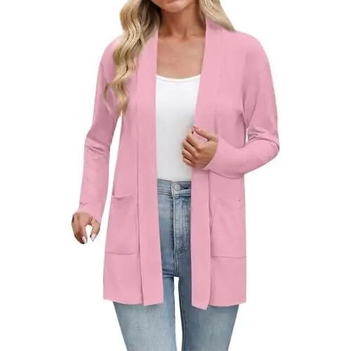 Produktbild: Damen Bolero Strickjacke Lang Mit Kapuze Gelb Blau Kurz Jacke Kleidung Kurzarm Top Knöpfen Bordeaux Oberteil Collage Frau Baumwolle Pullover Bunt Elegant Ausschnitt Fransenjacke Schleifen Long
