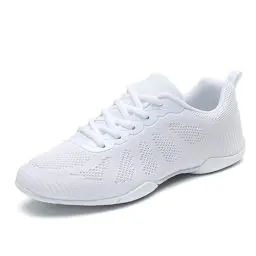 Produktbild: Damen Cheerleading Mädchen Cheerleadingschuhe Tanzschuhe Schuhe Schnürschuhe Weiß Training Schuhe Outdoor Sportschuhe Walkingschuhe Fitness Gymnastik Yoga Tanzschuhe Weiß 36EU
