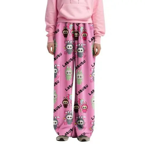 Produktbild: Damen Cute Anime Cartoon Pyjamahose Couple Flanell Weich Pyjamahose Kawaii Herbst Winter Herren Pyjamahose Lässig Nach Hause Herbst Hose S Weich Schlafhose Herbst Pyjama Damen