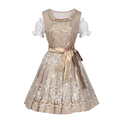 Produktbild: Damen Dirndl Rot Damen Dirndl Midi Blau Elegante Oktoberfest Oktoberfest Gr.34 Bis 52 !original