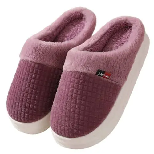 Produktbild: Kuschelige Pantoffeln Damen Plüschhausschuhe Hausschuhe 32 Mädchen Hausschuhe 33 Mädchen Hausschuhe Damen Plateau Flauschigehausschuhe Hausschuhe Frottee Damen Pantoffeln Baumwolle
