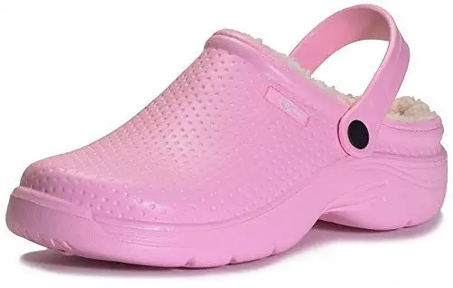 Produktbild: Damen Gartenschuhe Pantoffeln Clogs Gefüttert Slipper, 38 EU, Pink