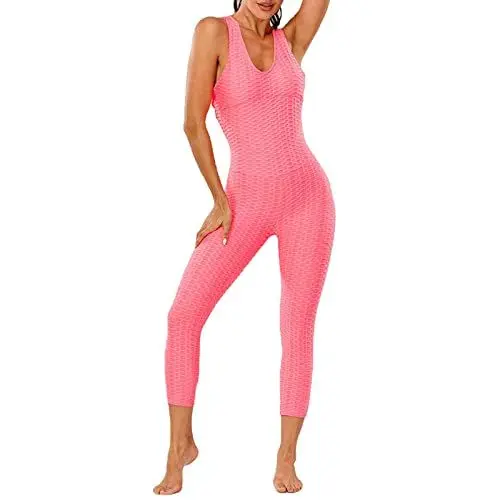 Produktbild: Damen Hosen Yoga-Kleidung, Körperschönheit, Rückenblase, Yoga-Kleidung, verbundene Körperkleidung, Frauen Blickdichte Leggings Damen (Pink, XL)