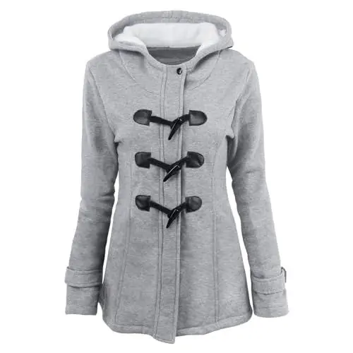 Produktbild: Damen Jacke Umstandsjacke Winter Winterjacke Damen Schwarz Winter Parka Damen Winterjacke Damen mit Fell Parka Damen-Winterjacken Damen Winter Jacke Wintermantel Damen Damen Grau Xl