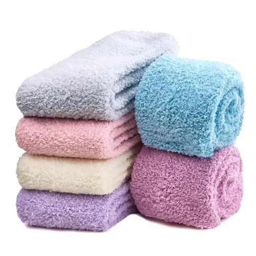 Produktbild: Damen Kuschelsocken (6 Paar) Flauschige warme Wintersocken, Plüschsocken, Kuschlige Bettsocken, Schlafsocken (37402 35-42)