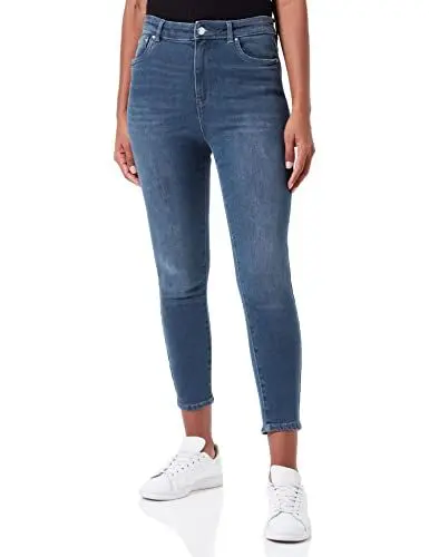 Produktbild: Damen ONLY Skinny Fit Ankle Jeans | Stretch Denim Hose Bleached | ONLMILA Cropped Röhrenjeans, Farben:Blau-2, Größe:30W / 30L