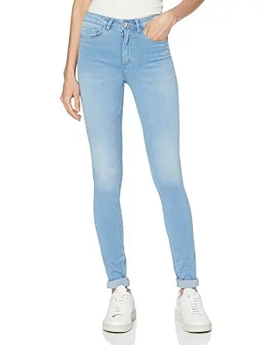Produktbild: Damen ONLY Skinny Fit Jeans Stretch Denim Hose Basic ONLROYAL High Waist Röhrenjeans Bio Baumwolle, Farben:Hellblau, Größe:M / 34L