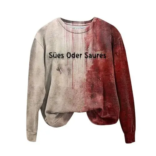 Produktbild: Damen Oberteile Herbst Halloween Kostüm Herren Kostüm Costume Kürbis Pullover Kapuzenpullover Sweatshirt Erwachsene Gruselig Shirt Hoodie Oversize Sweatshirts Für Kuscheljacke Horror Kostüme,M