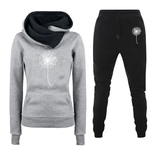 Produktbild: Damen Outfits Oversize Baggy Workout Set Weiche Elegant Fitnessset Outdoor Große Größen Zweiteiler Casual Fashion Tracksuit Modisches Kuschelig Outfit Baumwolle Jogginganzug