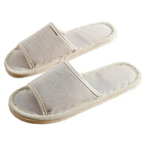 Produktbild: Damen Pantoffeln Bequem Schlafzimmerpantoffeln Leicht Flache Slipper Atmungsaktive Hausschlappen Rutschfeste Hüttenschuhe Offene Zehe Schlappen Frauen Kuschelige Hausschuhe Schlupfschuhe