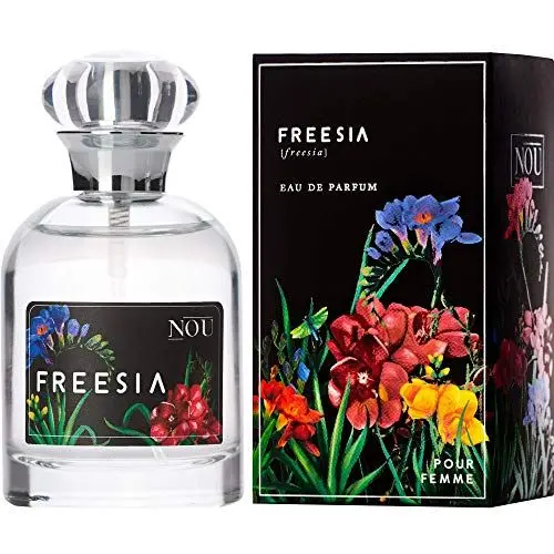 Produktbild: Damen Parfüm NOU Eau de Parfum Freesia Parfum Damen, Damendüfte mit Zitrus und Rauchnoten - Natürliches Frisches Freesie Parfüm für Frauen mit ätherischen Ölen - Blumig, Süß, Zitronig - 50 ml