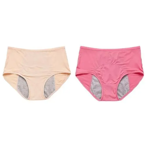 Produktbild: Damen Perioden Unterwäsche Auslaufsichere Perioden Hose zum Schwimmen Strömungsabsorption Bikini Hose Badehose High Waist Postpartum Slips Baumwolle Absorbierend Period Swimwear