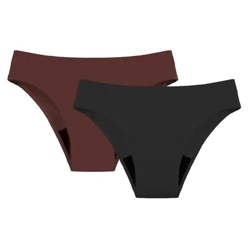 Produktbild: Damen Perioden Unterwäsche Bikini Hose Perioden Hose zum Schwimmen High Waist Badehose Strömungsabsorption Auslaufsichere Baumwolle Bikini Slips Period Swimwear Postpartum Slips für