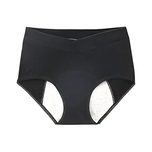 Produktbild: Damen Perioden Unterwäsche High Waist Bikini Hose Badehose Auslaufsichere Perioden Hose zum Schwimmen Strömungsabsorption Period Swimwear Baumwolle für Periode, Postpartum, Erholung