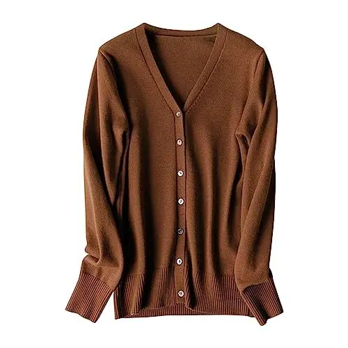 Produktbild: Damen Pullover Pulli Damen 100% Merinowolle Strickpullover Häkelpullover Damen Sommer Lockere Jacke Damen Half Zip Pullover Damen Leichter Pullover Damen Kaschmir Cashmere Zopfpullover Damen
