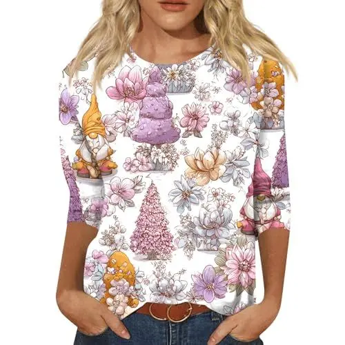 Produktbild: Damen Pullover Weihnachten Weihnachtsbluse EIN Glühwein, Swei Glühwein Wichtel Elfe Lustig T-Shirt Weihnachtspullover Mama Und Kind Leuchtender Lila 4XL